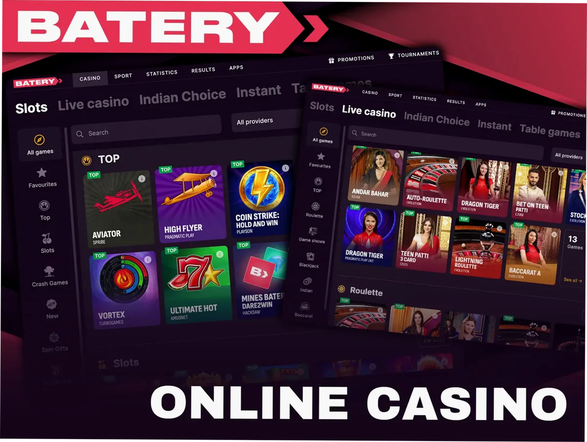 Batery Bet 5,000+ casino games