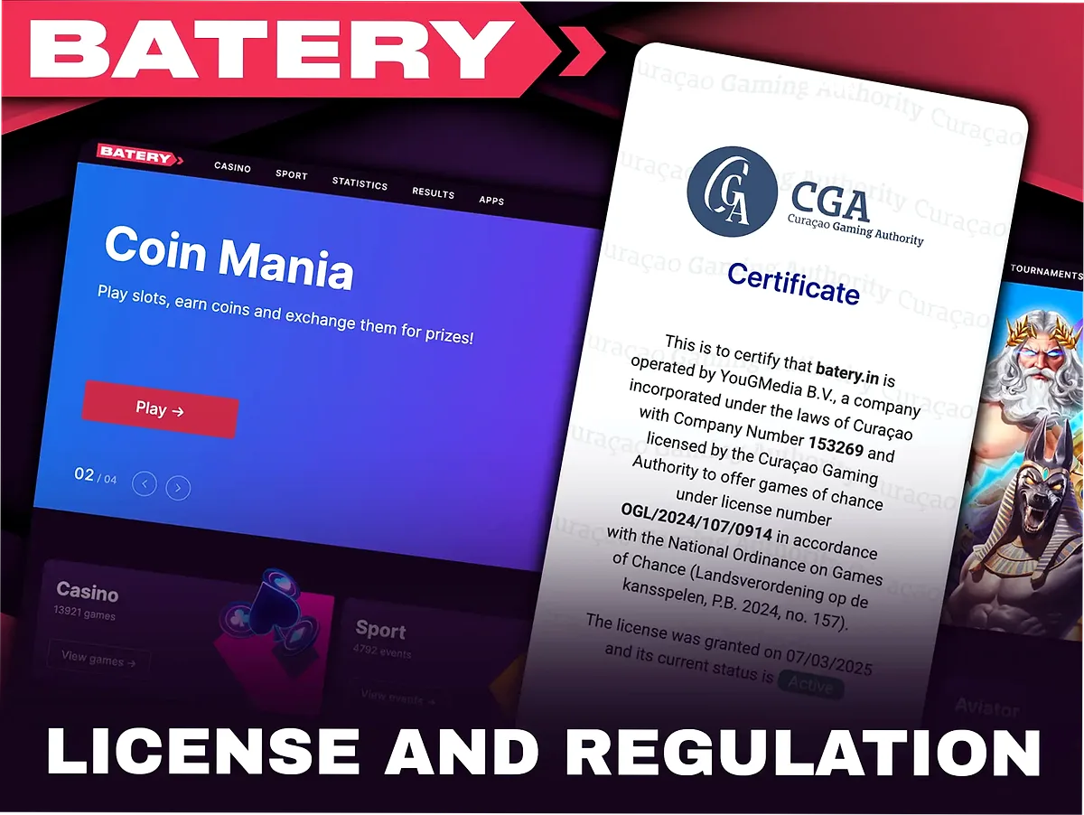 Batery Bet Curacao license